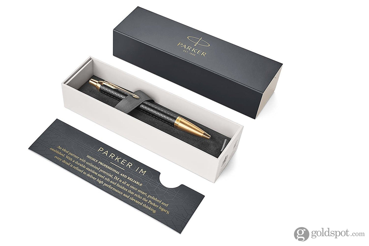Parker IM Premium Ballpoint Pen in Black with Gold Trim GT Ballpoint Pens