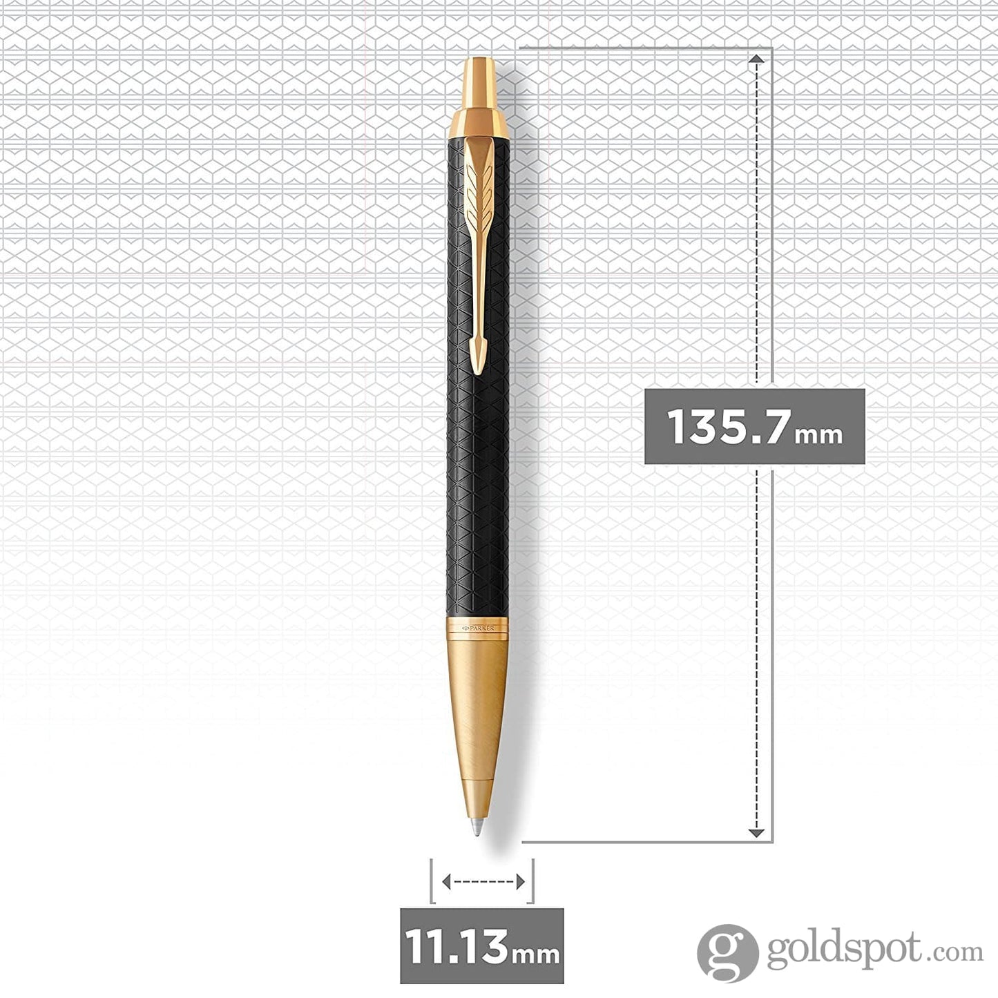 Parker IM Premium Ballpoint Pen in Black with Gold Trim GT Ballpoint Pens