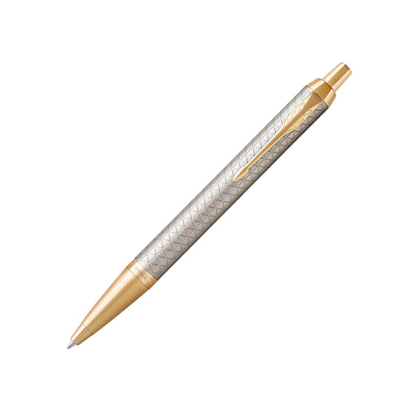 Parker IM Premium Ballpoint Pen in Warm Grey Gold Trim Ballpoint Pens