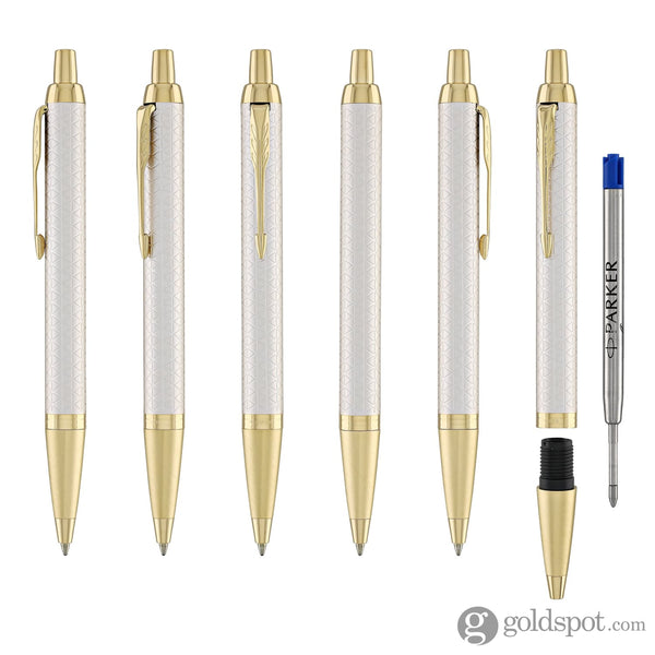 Parker IM Premium Ballpoint Pen in Warm Grey with Gold Trim Ballpoint Pens