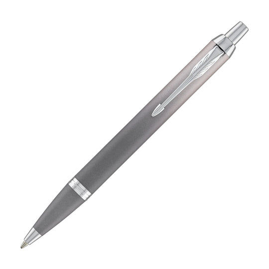 Parker IM Writing Rituals Ballpoint Pen in Grey with Chrome Trim