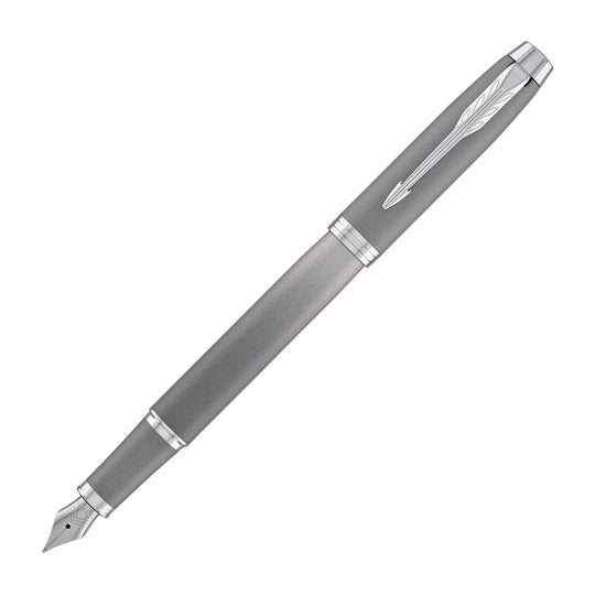 Parker IM Writing Rituals Fountain Pen in Grey with Chrome Trim