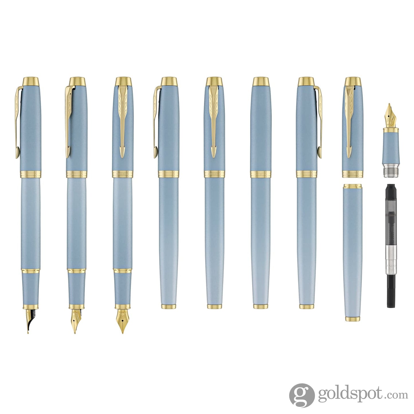 Parker IM Ritual Fountain Pen in Turquoise Green with Gold Trim Fountain Pen