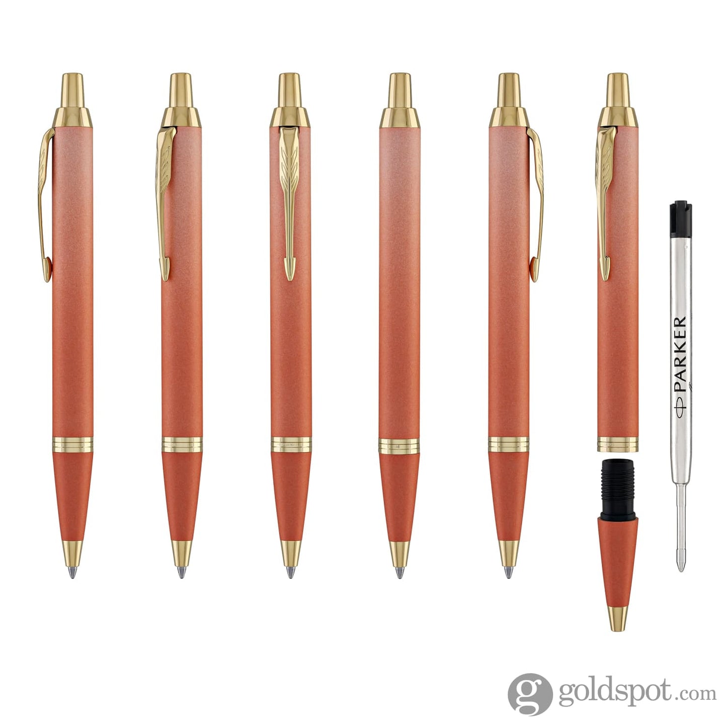 Parker IM Writing Rituals Ballpoint Pen in Uplifting Orange Gradient with Gold Trim Ballpoint Pens