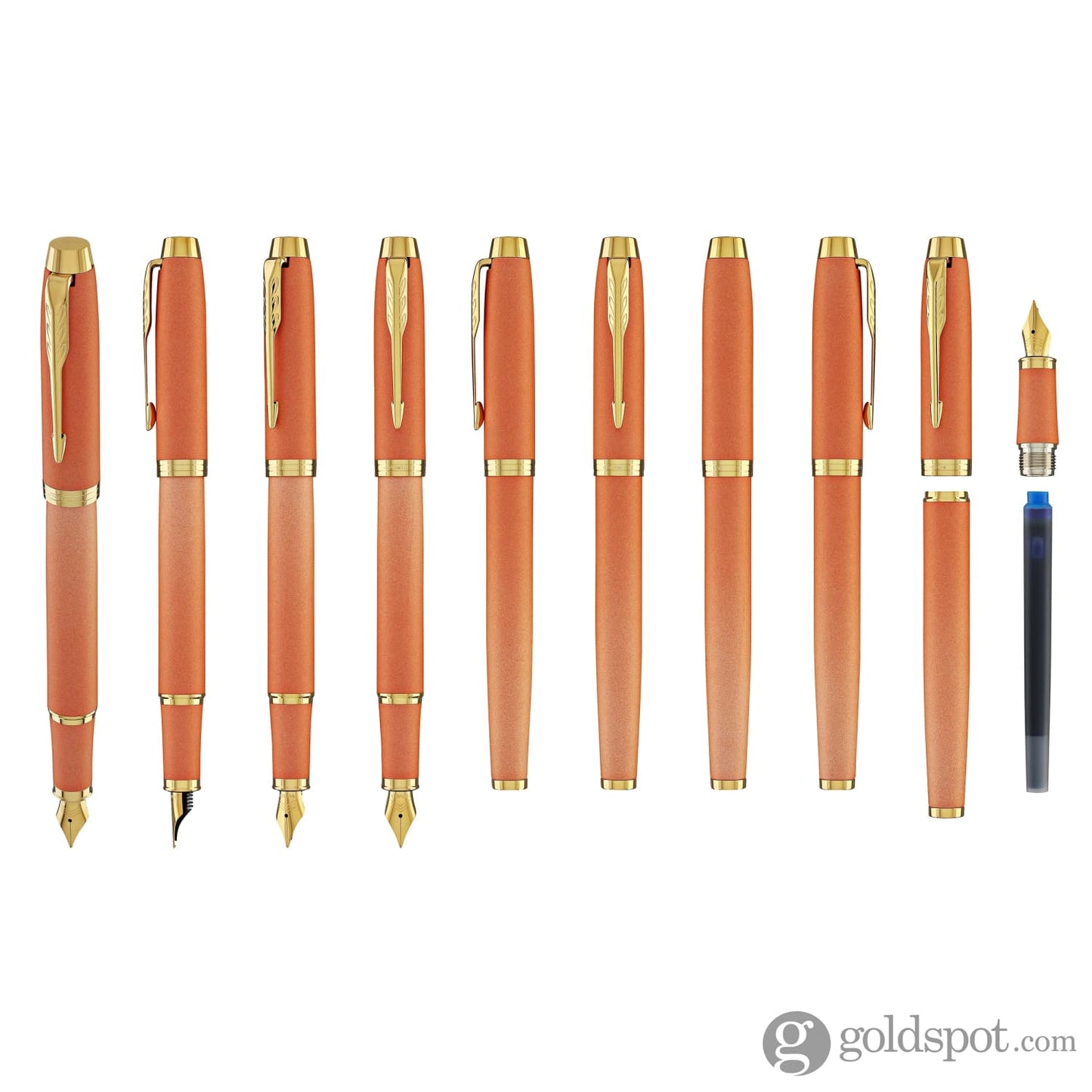 Parker IM Writing Rituals Fountain Pen in Uplifting Orange Gradient with Gold Trim Fountain Pen