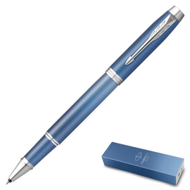 Parker IM Writing Rituals Rollerball Pen in Peaceful Blue Gradient with Chrome Trim