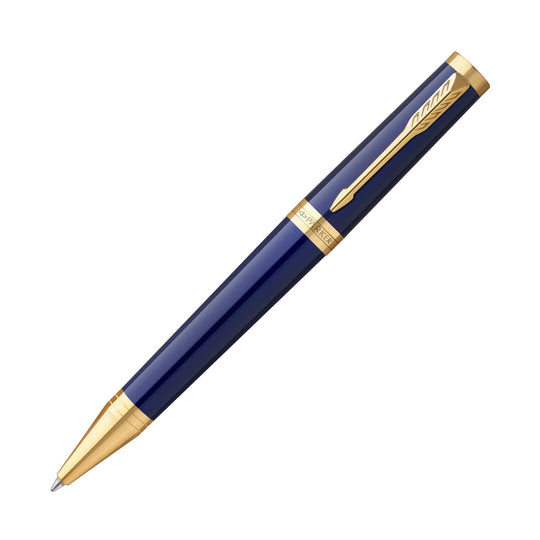 Parker Ingenuity Ballpoint Pen in Blue with Gold Trim