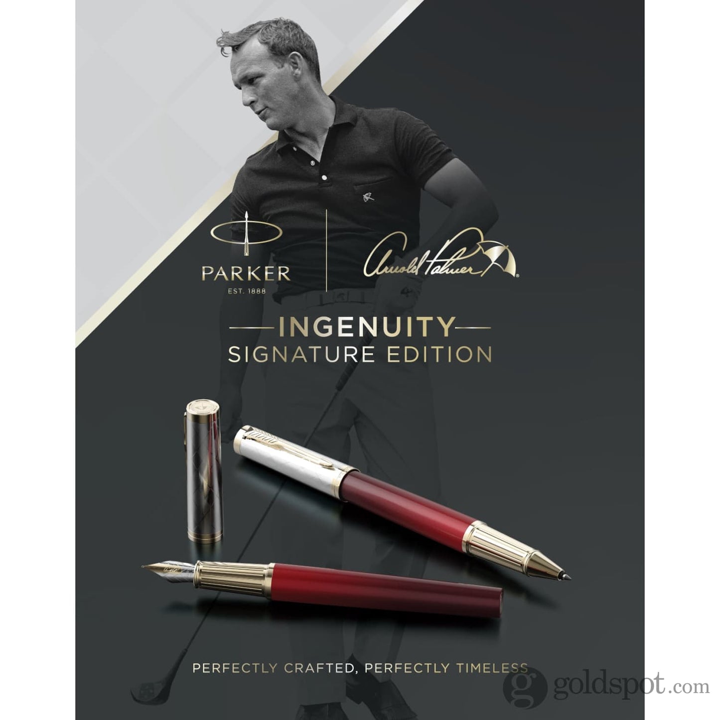 Parker Ingenuity Fountain Pen in Arnold Palmer Signature with Gold Trim Fountain Pen
