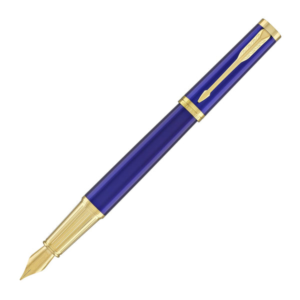 Parker Ingenuity Fountain Pen in Blue with Gold Trim - Goldspot Pens