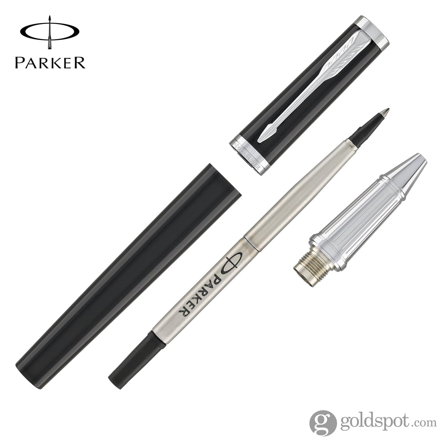 Parker Ingenuity Rollerball Pen in Black with Chrome Trim Rollerball Pen