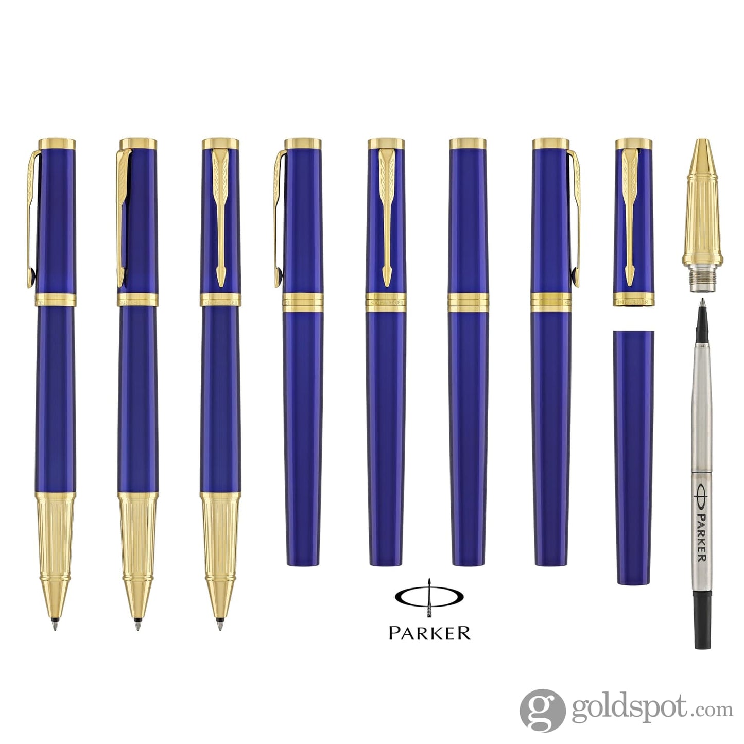 Parker Ingenuity Rollerball Pen in Blue with Gold Trim Rollerball Pen