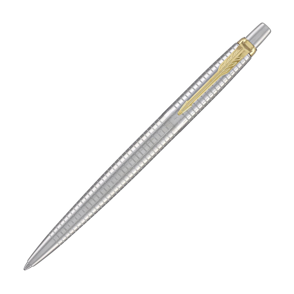 Parker Jotter 70th Anniversary Ballpoint Pen in Stainless Steel with Gold Trim - Medium Point Ballpoint Pens