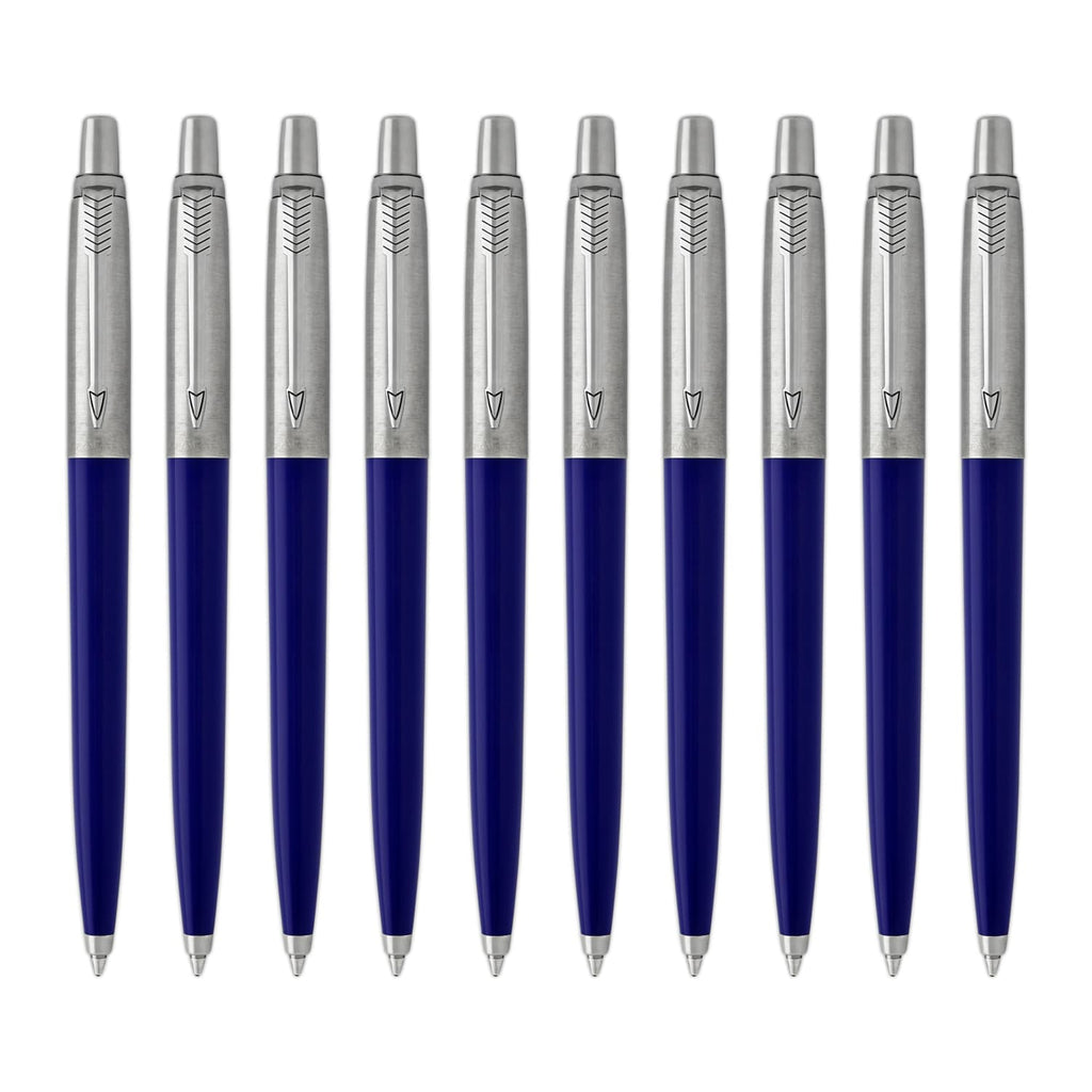 Parker Pack of 10 Jotter Ballpoint Pen in Blue Barrel - Pack of 10 Ballpoint Pen