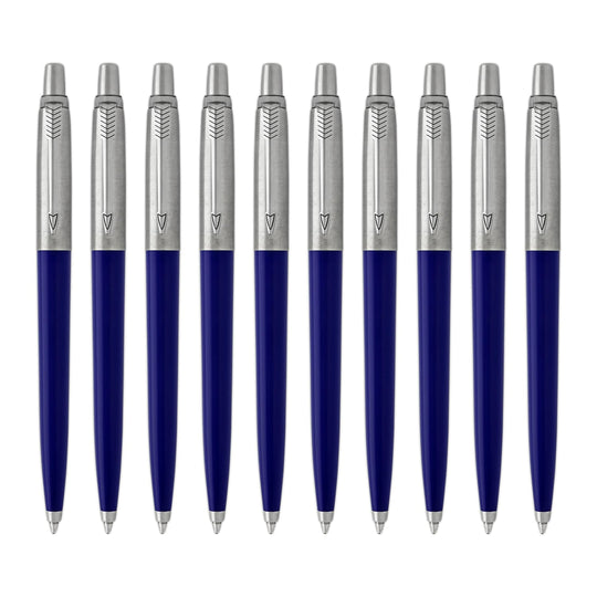 Parker Jotter Ballpoint Pen in Blue Barrel - Pack of 10