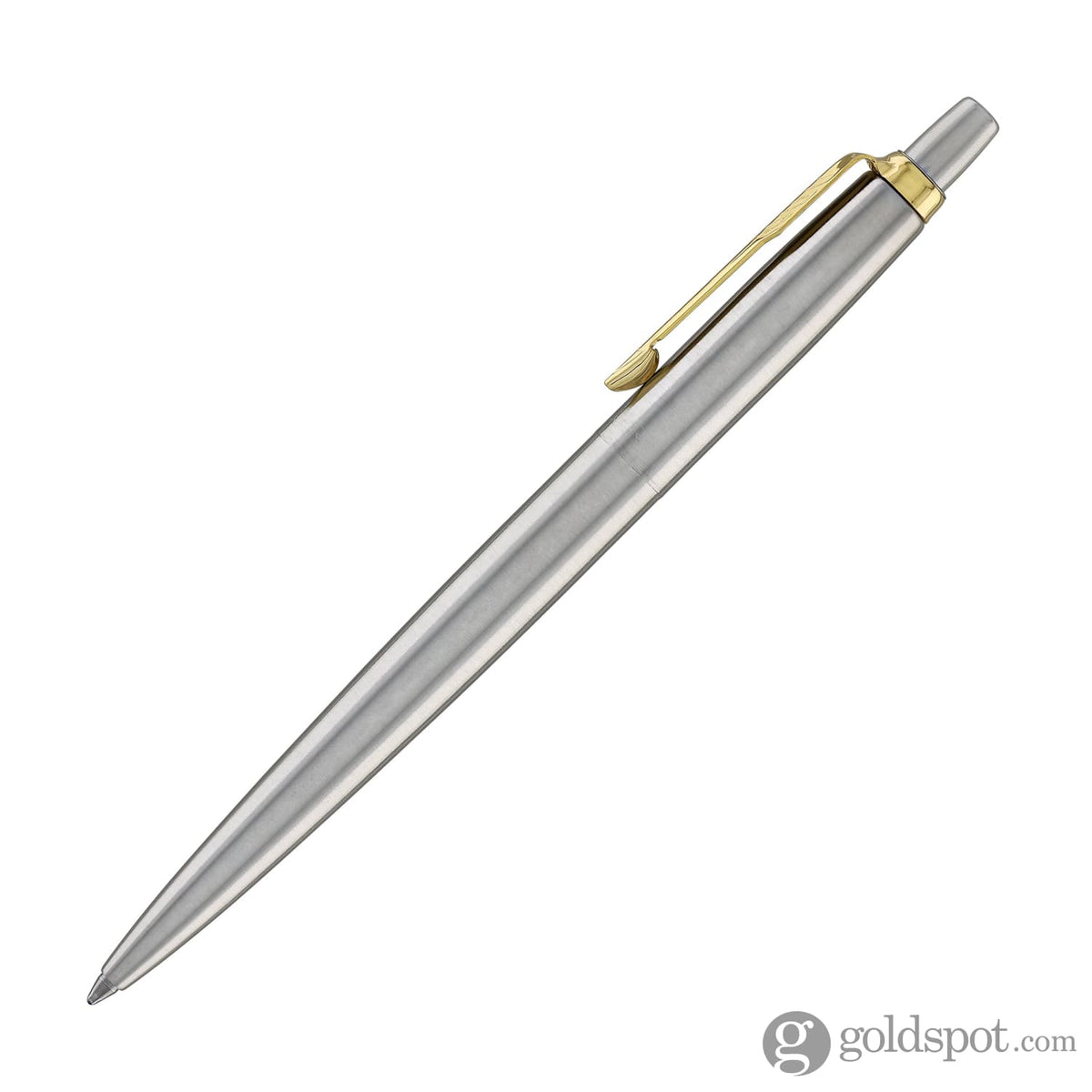 Parker Jotter Ballpoint Pen in Classic Stainless Steel with Gold Trim ...