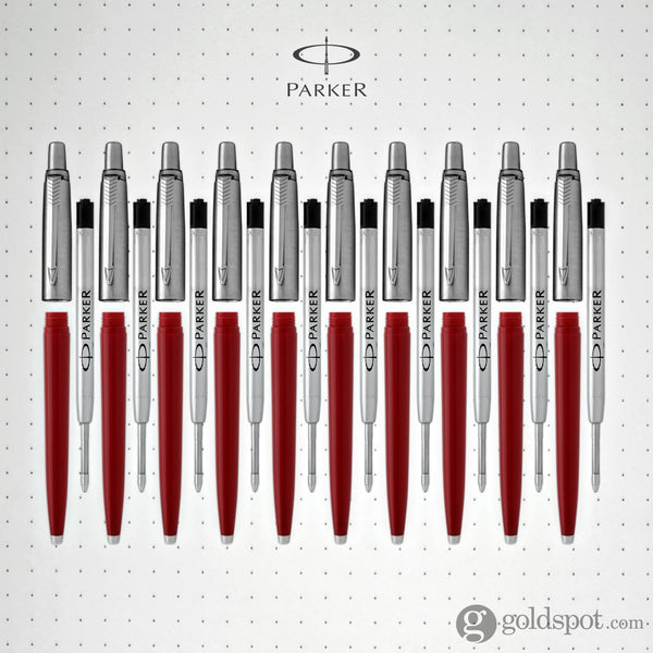 Parker Pack of 10 Jotter Ballpoint Pen in Red Barrel - Pack of 10 Ballpoint Pen