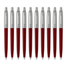Parker Jotter Ballpoint Pen in Red Barrel - Pack of 10