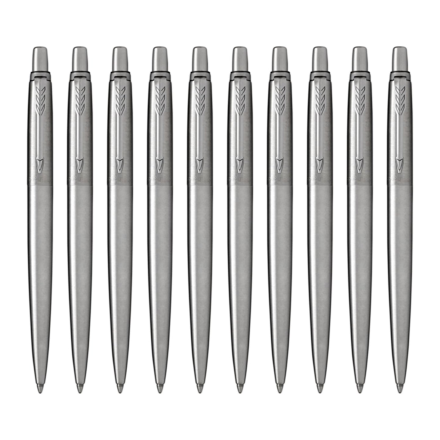 Parker Jotter Ballpoint Pen in Stainless Steel - Pack of 10 Ballpoint Pen