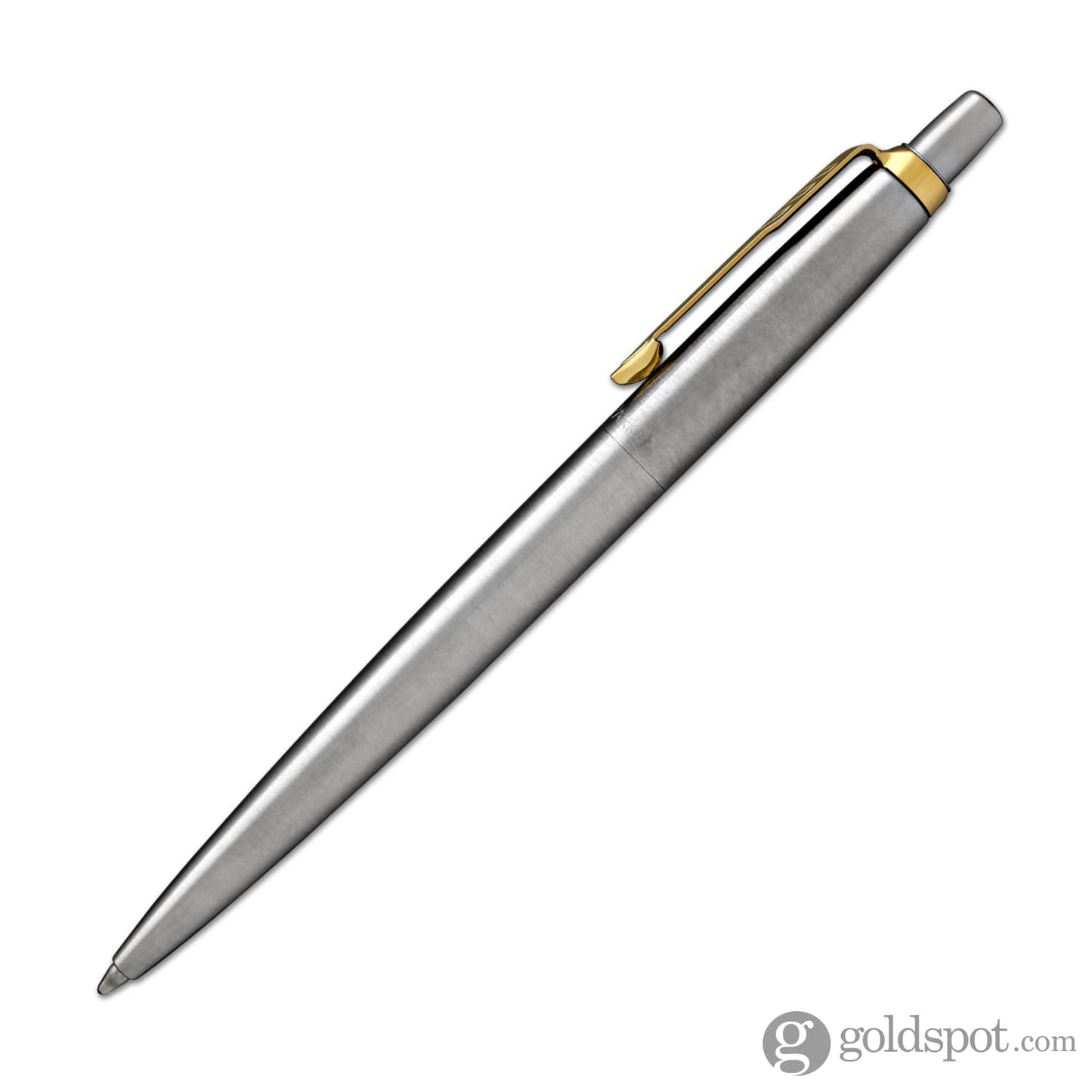 Parker Jotter Ballpoint Pen in Stainless Steel Gold Trim Ballpoint Pen