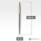 Parker Jotter Ballpoint Pen in Stainless Steel Gold Trim Ballpoint Pen