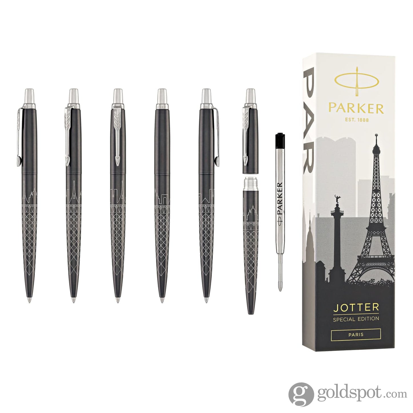 Parker Jotter Special Edition Paris Ballpoint Pen in Grey Ballpoint Pens