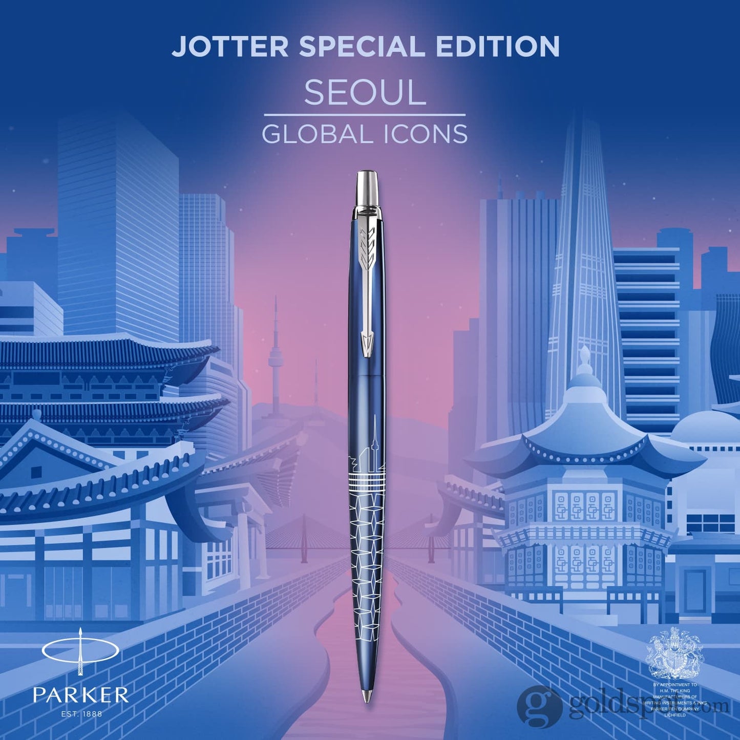 Parker Jotter Special Edition Seoul Ballpoint Pen in Blue Ballpoint Pens