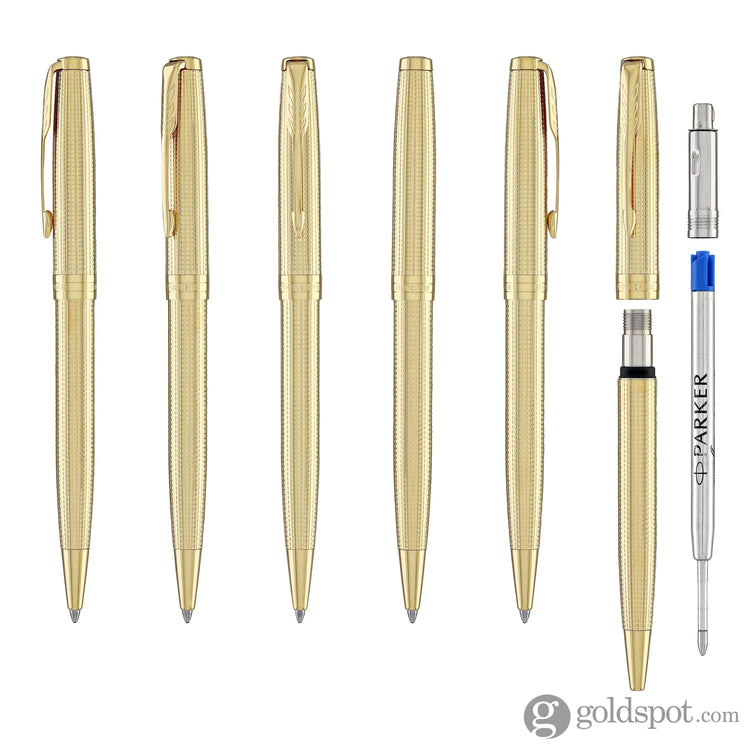Parker Sonnet Premium Special Edition Ballpoint Pen in Ciselé Gold Ballpoint Pens
