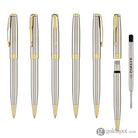 Parker Sonnet Retractable Ballpoint Pen in Stainless Steel with Gold Trim Ballpoint Pens