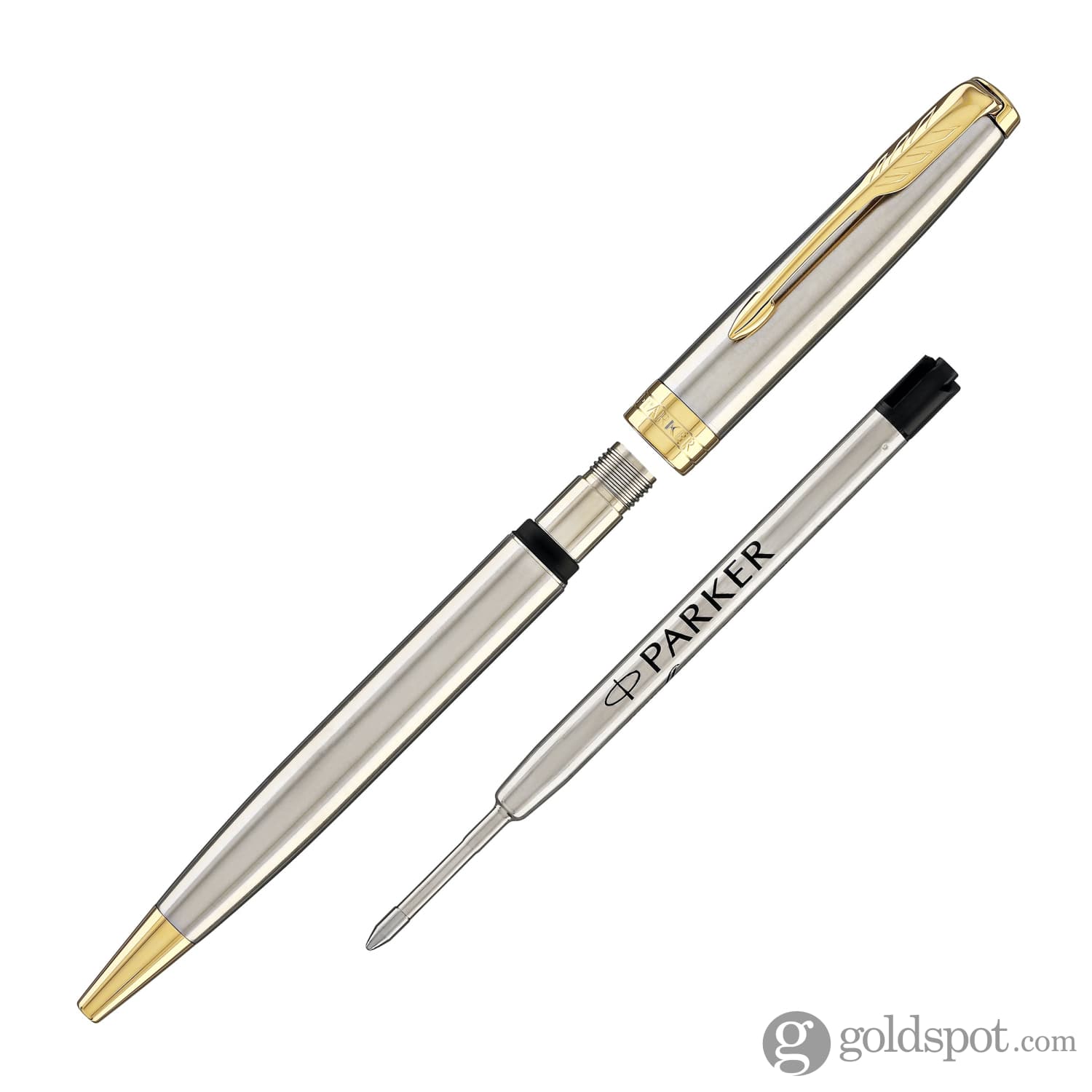 Parker Sonnet Retractable Ballpoint Pen in Stainless Steel with