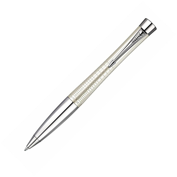 Parker Urban Ballpoint Pen in Metallic White Chiseled Ballpoint Pens