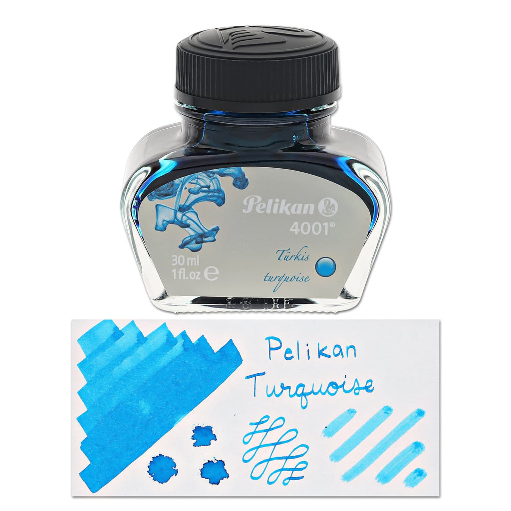Pelikan 4001 Bottled Ink and Cartridges in Turquoise Bottled Ink
