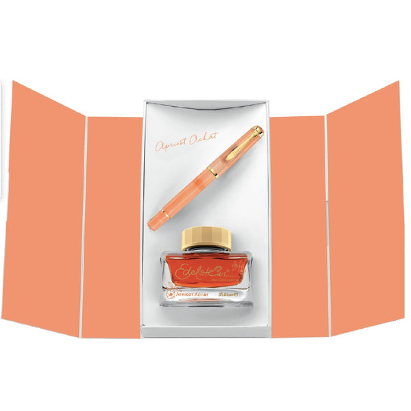 Pelikan Classic M200 Fountain Pen & Edelstein Ink Bottle in Apricot Achat 2025 Set Fountain Pen