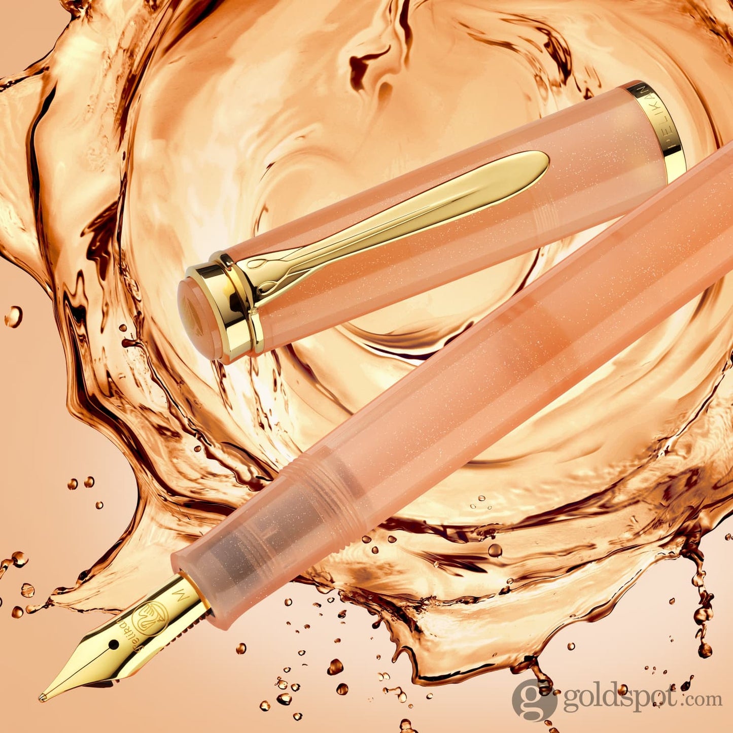 Pelikan Classic M200 Fountain Pen & Edelstein Ink Bottle in Apricot Achat 2025 Set Fountain Pen