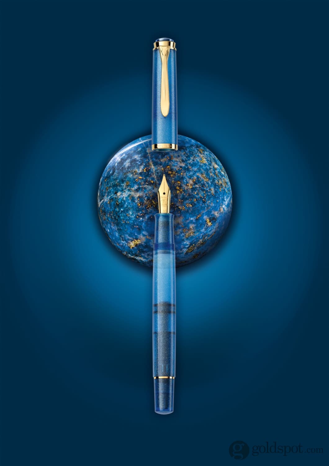 Pelikan Classic M200 Fountain Pen in Golden Lapis - Special Edition Fountain Pen