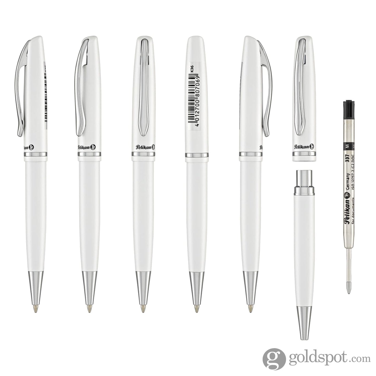 Pelikan Jazz Elegance Ballpoint Pen in White Ballpoint Pens