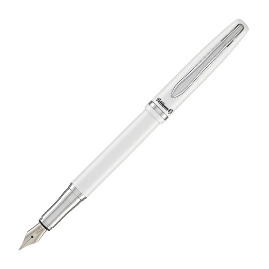 Pelikan Jazz Elegance Fountain Pen in White - Medium Point