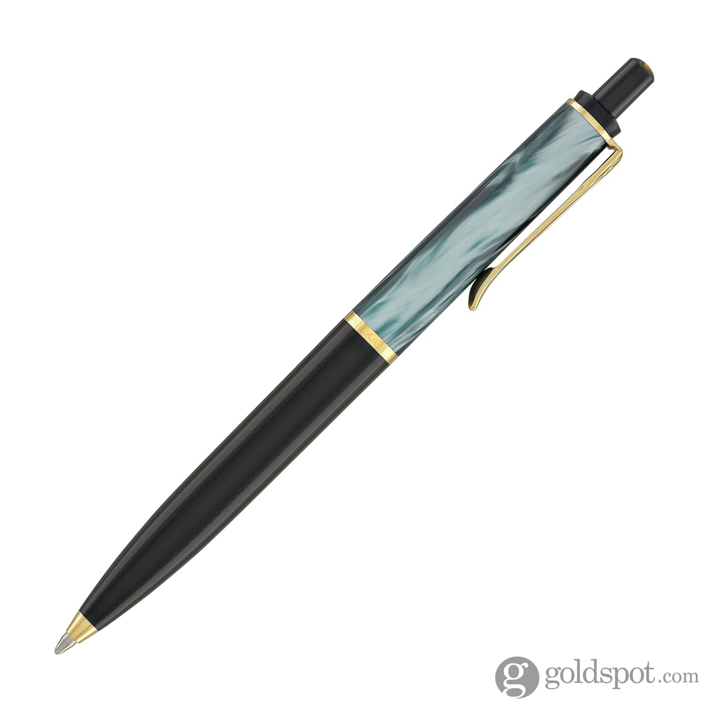 Pelikan K200 Series Ballpoint Pen in Green Marbled with Gold Trim Ballpoint Pens