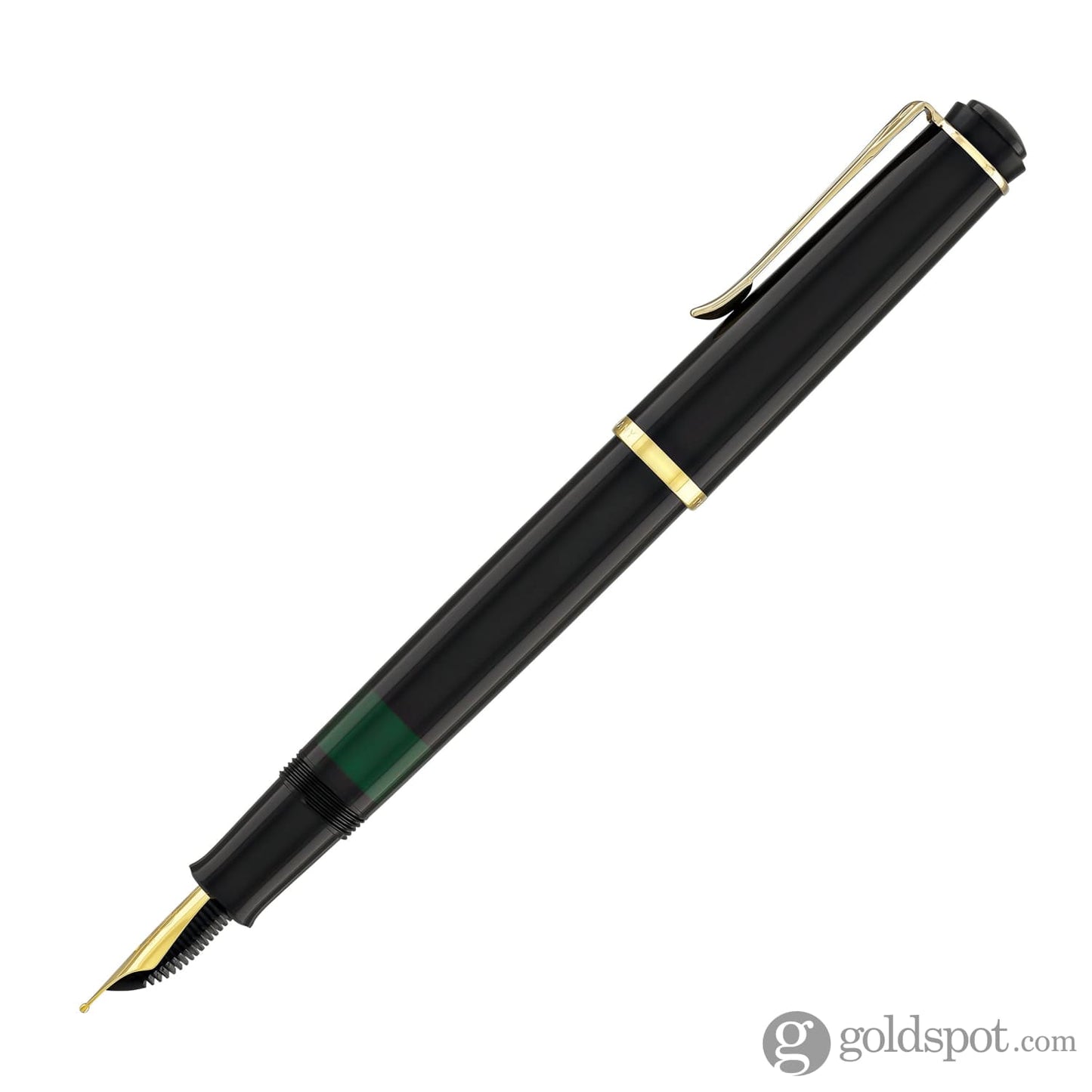 Pelikan M200 Fountain Pen in Black with Gold Trim - Broad Point