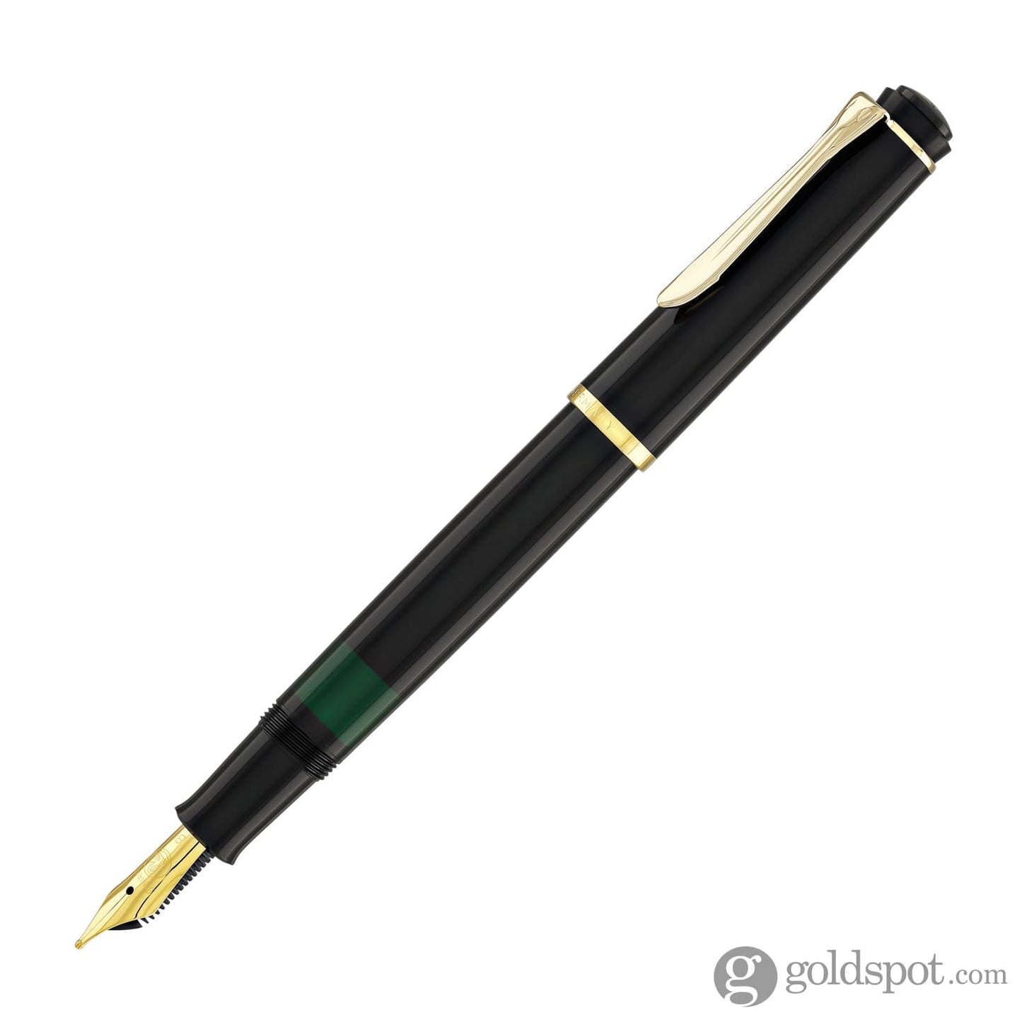 Pelikan M200 Fountain Pen in Black with Gold Trim - Broad Point