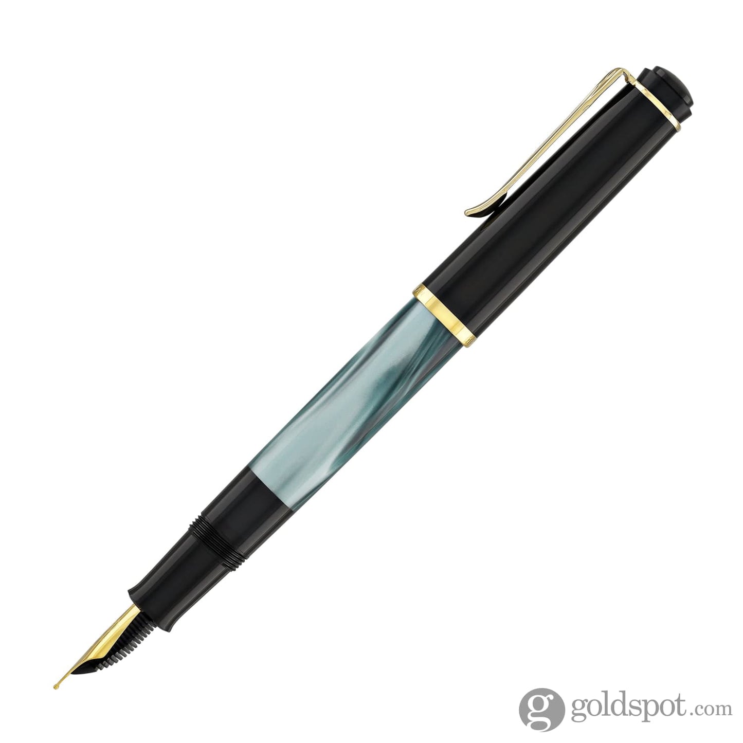 Pelikan M200 Series Fountain Pen in Green Marble with Gold Trim