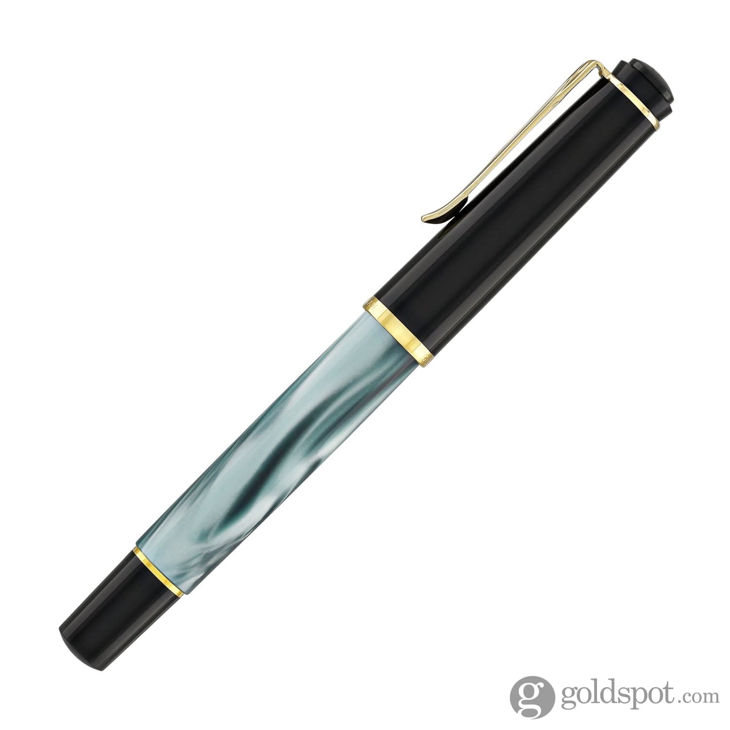 Pelikan M200 Series Fountain Pen in Green Marble with Gold Trim