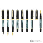 Pelikan M200 Series Fountain Pen in Green Marble with Gold Trim