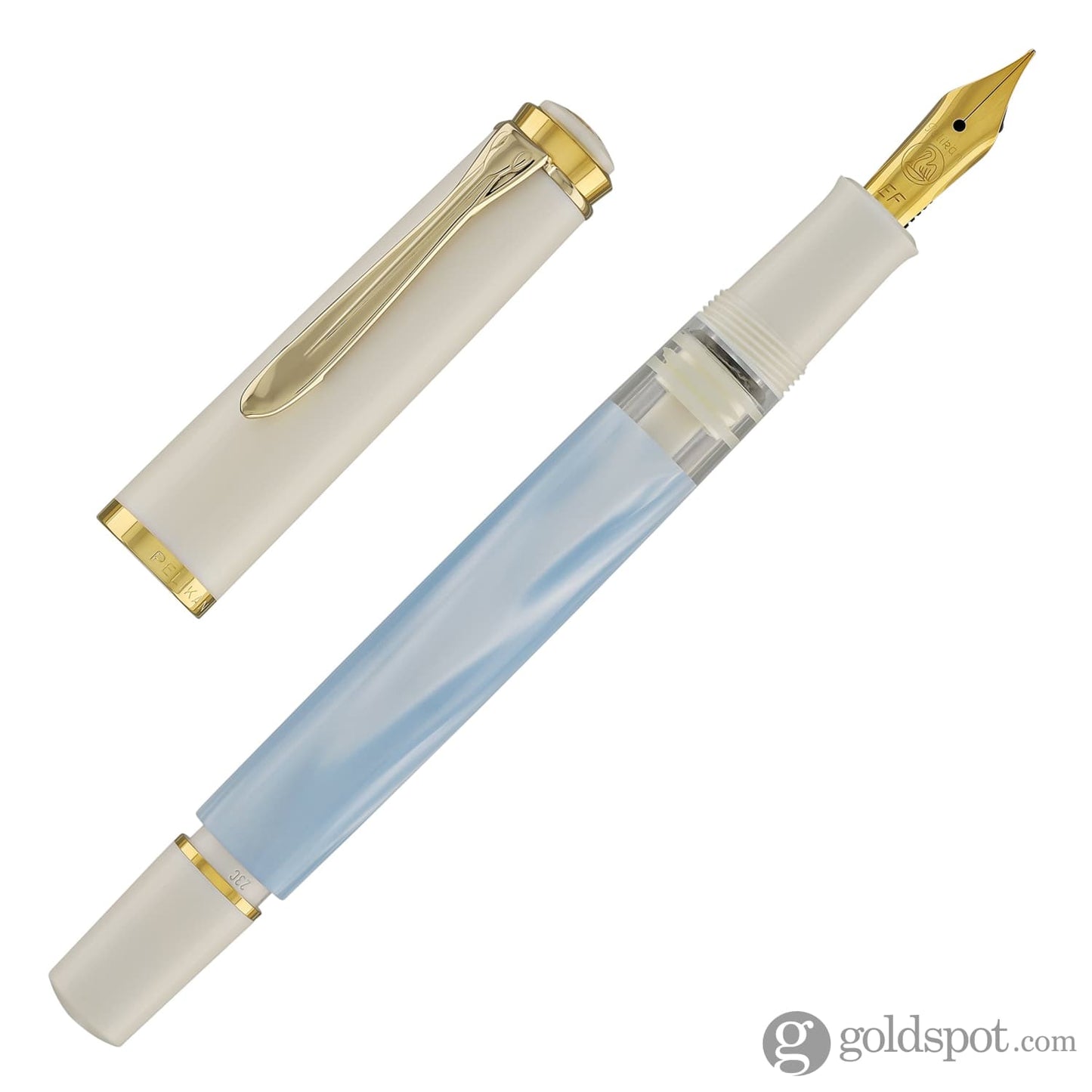 Pelikan M200 Series Fountain Pen in Pastel Blue with Gold Trim Fountain Pen