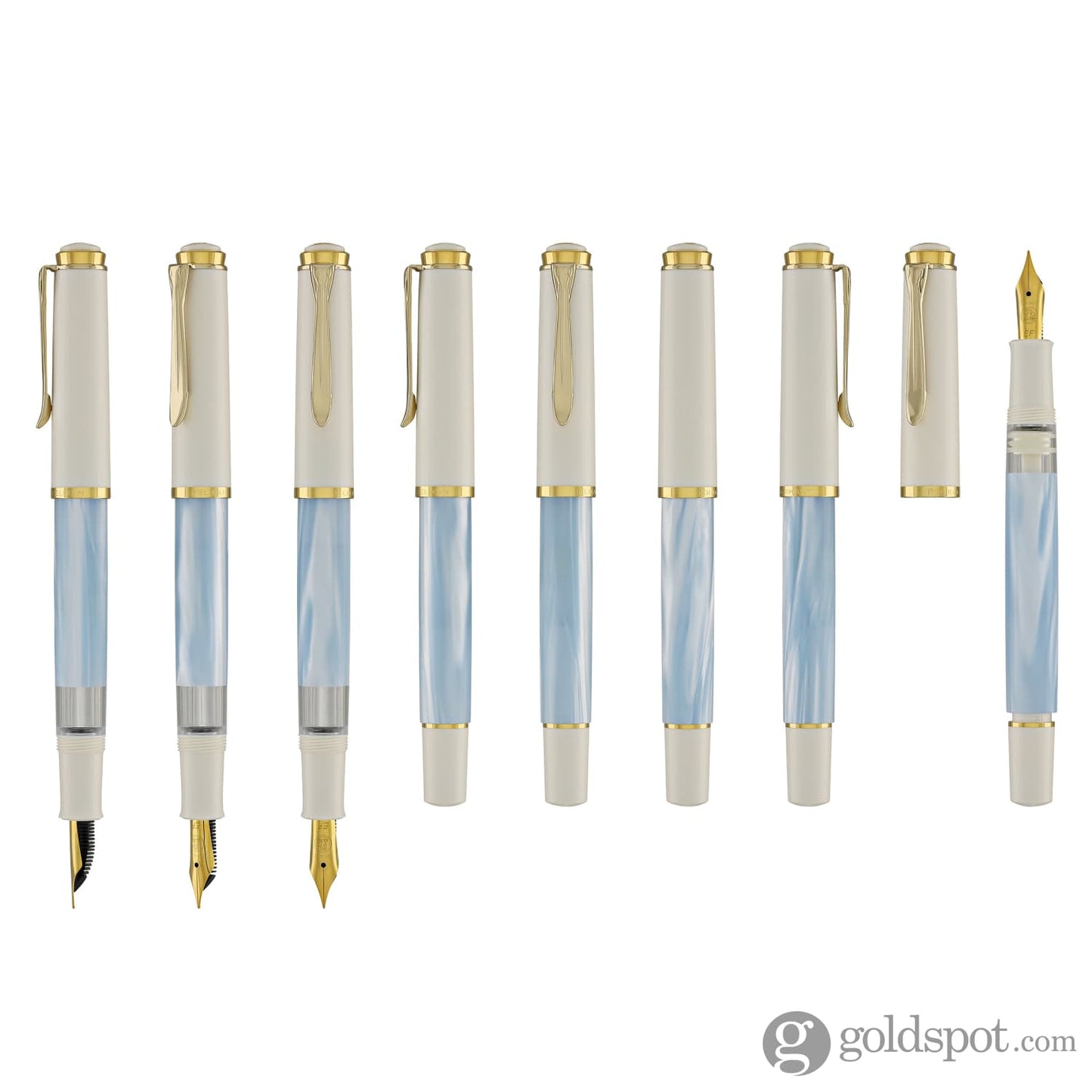 Pelikan M200 Series Fountain Pen in Pastel Blue with Gold Trim Fountain Pen