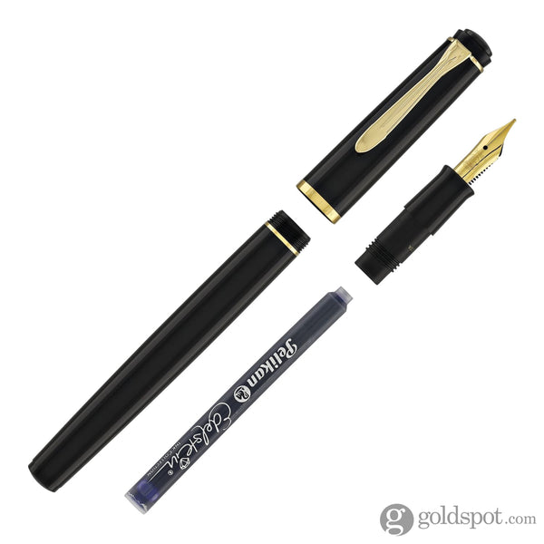 Pelikan P200 Fountain Pen in Black with Gold Trim Fountain Pen