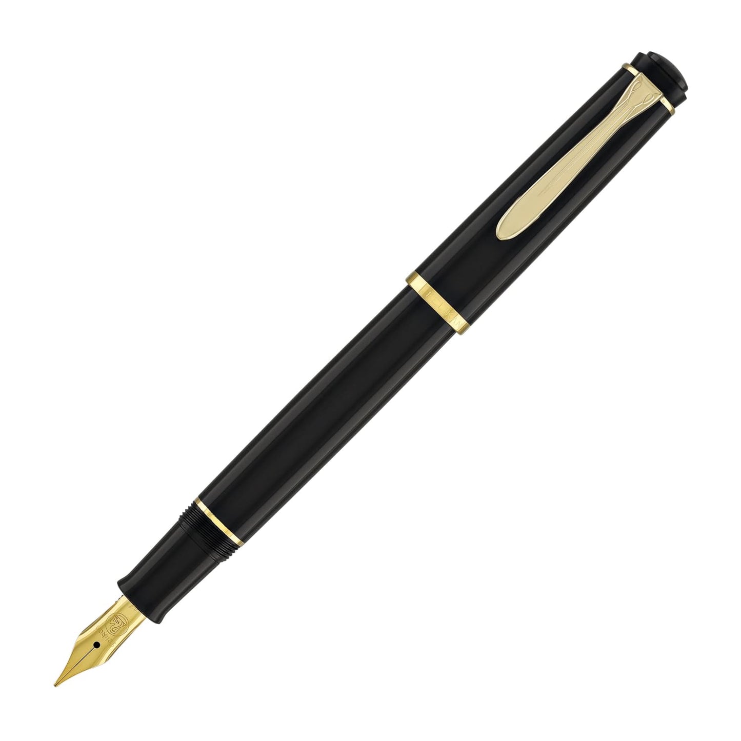 Pelikan P200 Fountain Pen in Black with Gold Trim Fountain Pen
