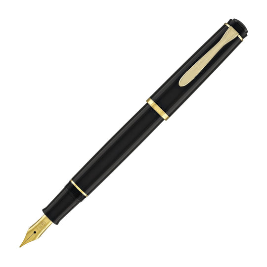Pelikan P200 Fountain Pen in Black with Gold Trim