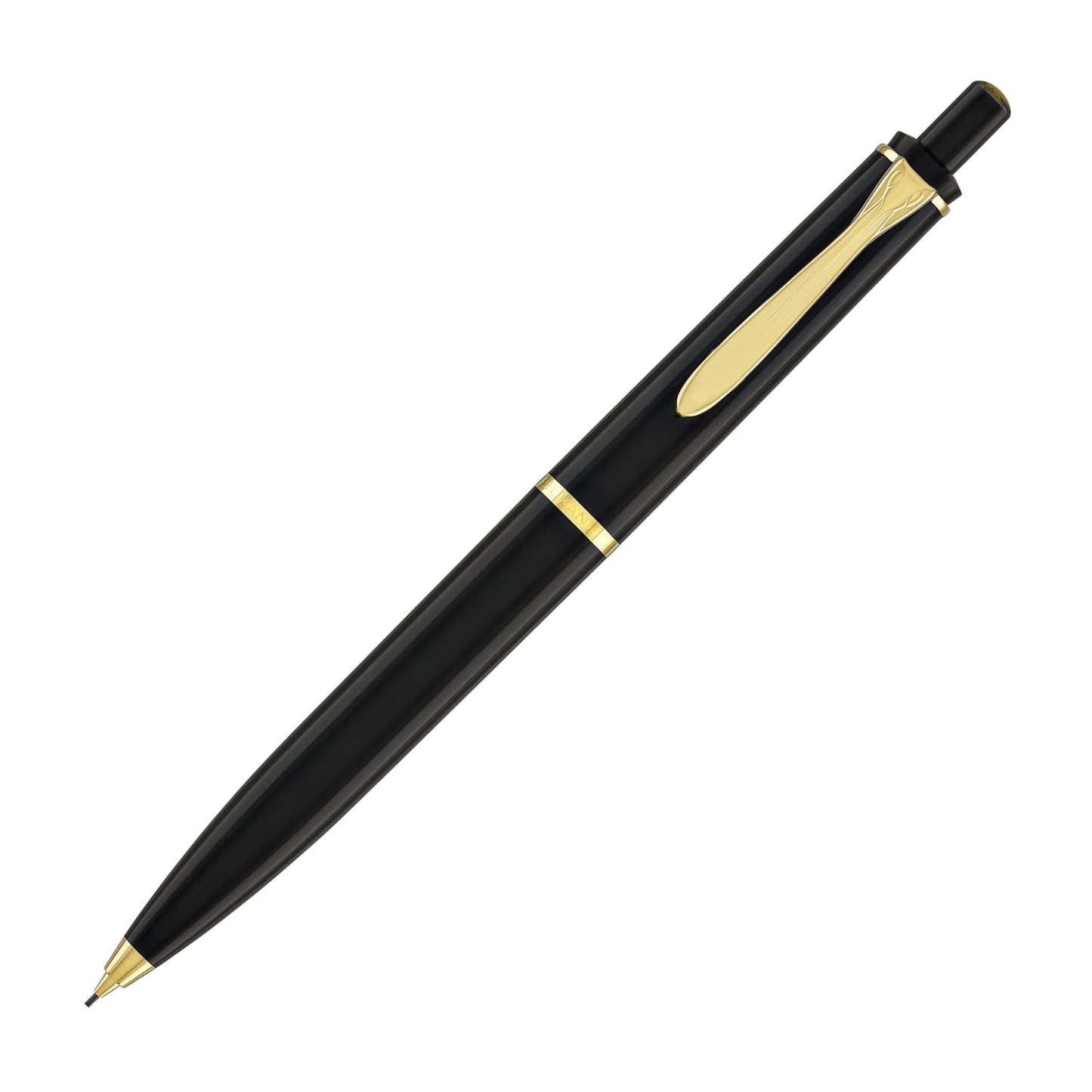 Pelikan P200 Mechanical Pencil in Black with Gold Trim - 0.7mm Mechanical Pencils
