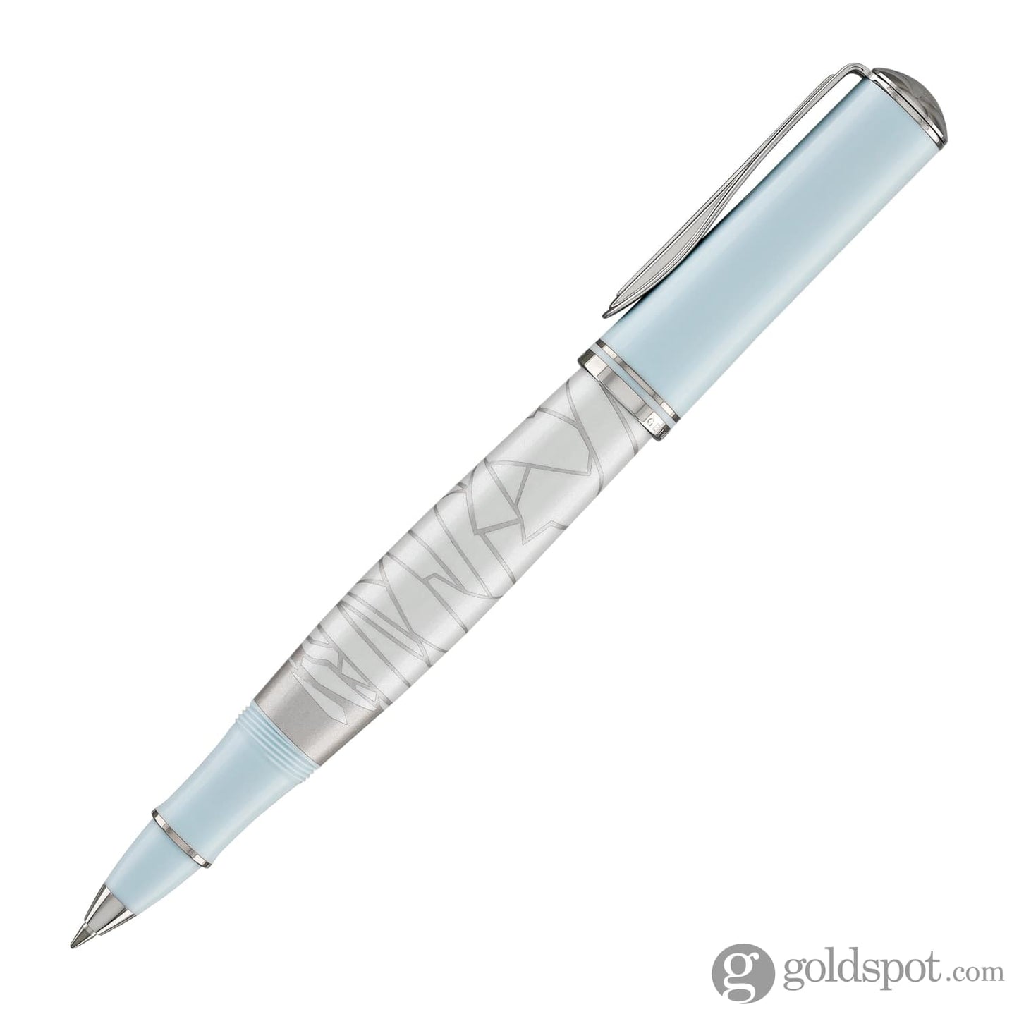 Pelikan Rollerball Pen Eternal Ice in Light Blue & White with Palladium Finish Rollerball Pen