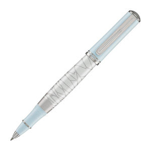 Pelikan Rollerball Pen Eternal Ice in Light Blue & White with Palladium Finish Rollerball Pen